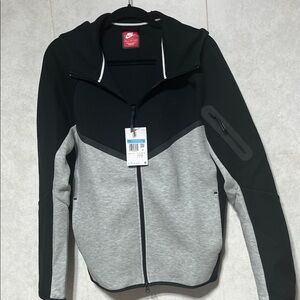 Nike Black and Gray Hooded Jacket
